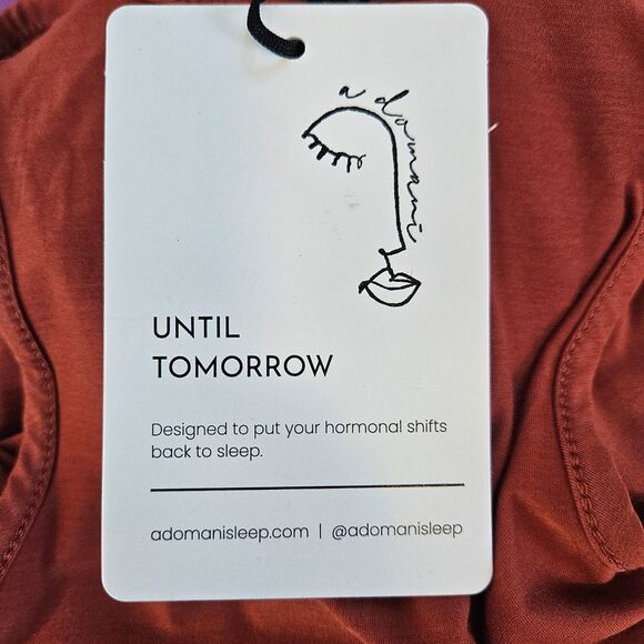 A Domani Flowy Racer Long Sleep Dress Nightgown 2 Med Mineral Cooling Modal - Picture 8 of 11